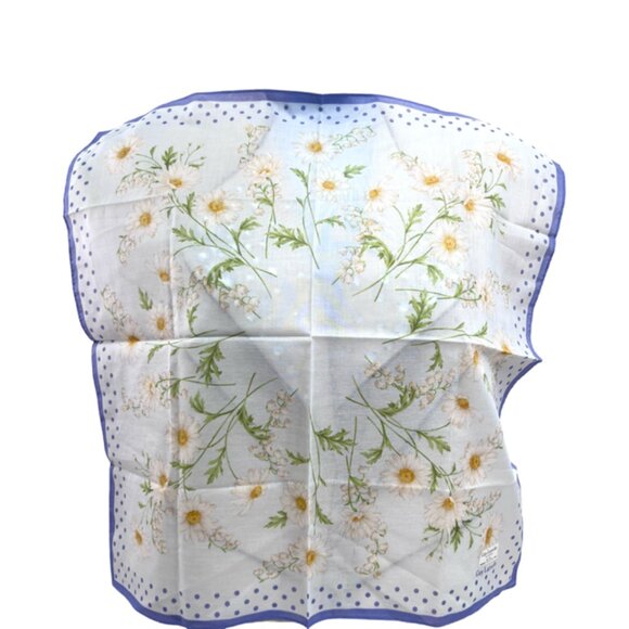 New Tag  2 Handker/MiniScarf 18"  Givenchy & Guys Lanoche Purple Green Flora(31) - Picture 5 of 8